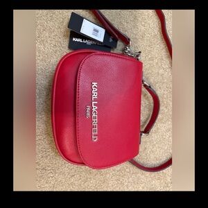Karl Lagerfeld Vibrant Red leather Aria Bag